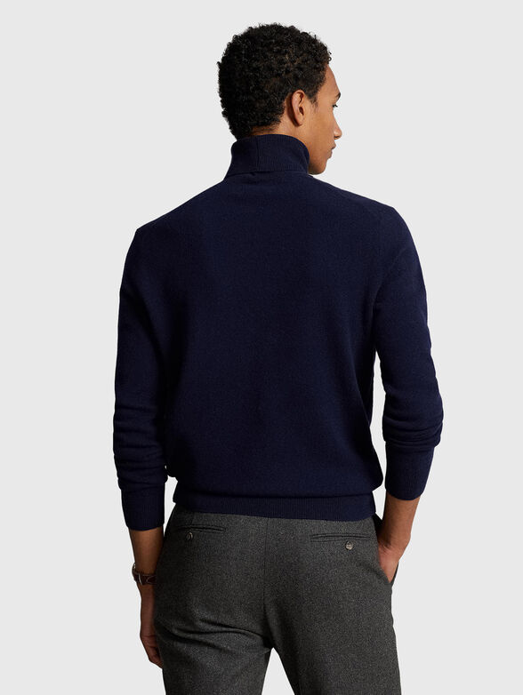 Wool sweater with polo collar  - 3