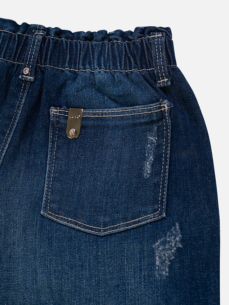 Dark blue jeans with washed effect - 3
