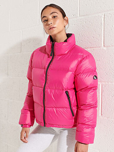 Down jacket in fuxia - 3