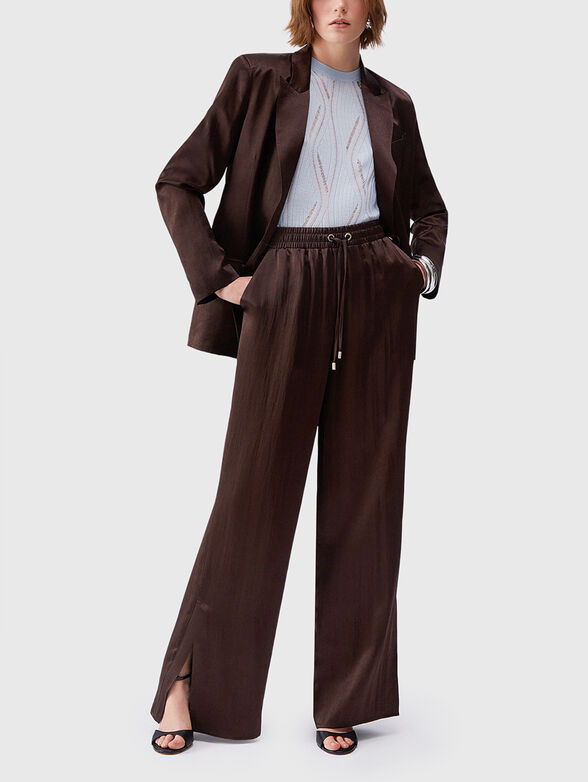 Satin blazer with belt - 2