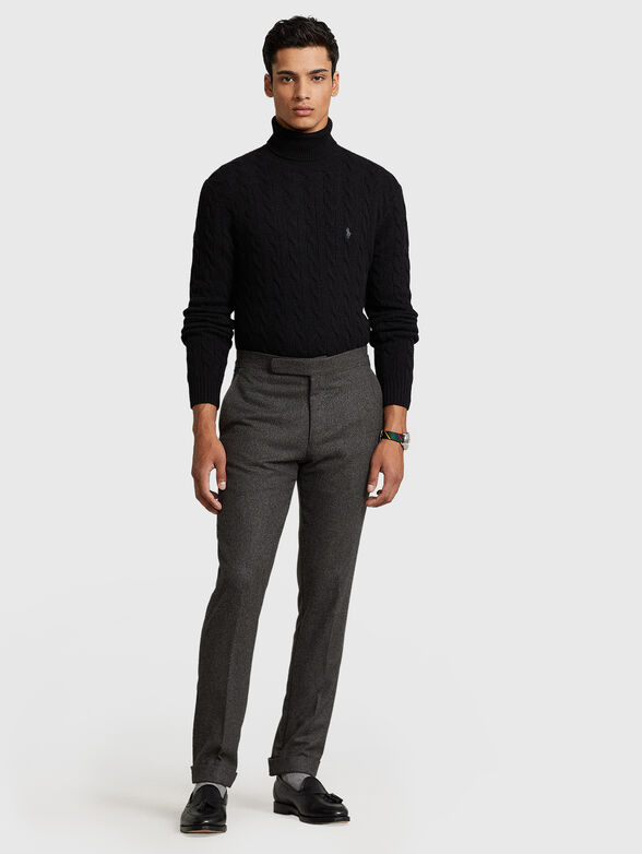 Knitted sweater with polo collar - 2