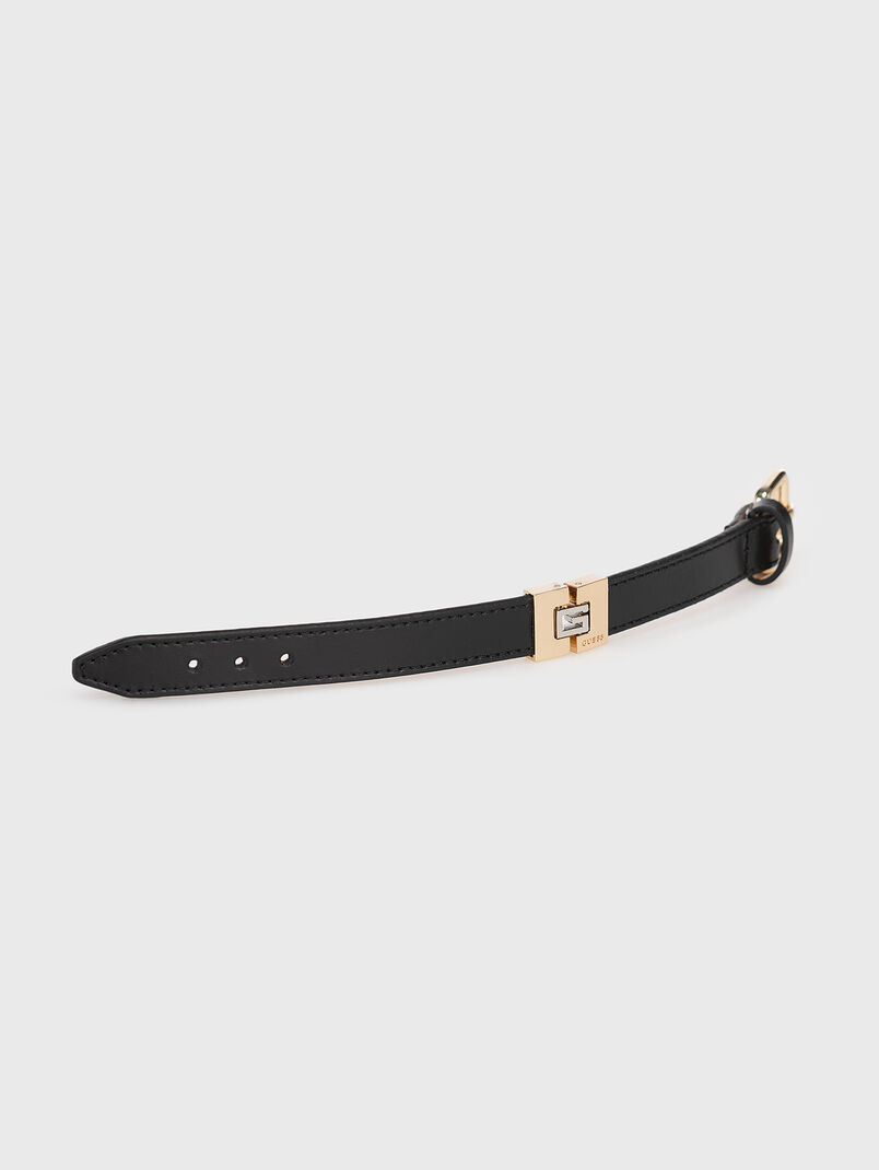 Black bracelet with logo accent  - 3