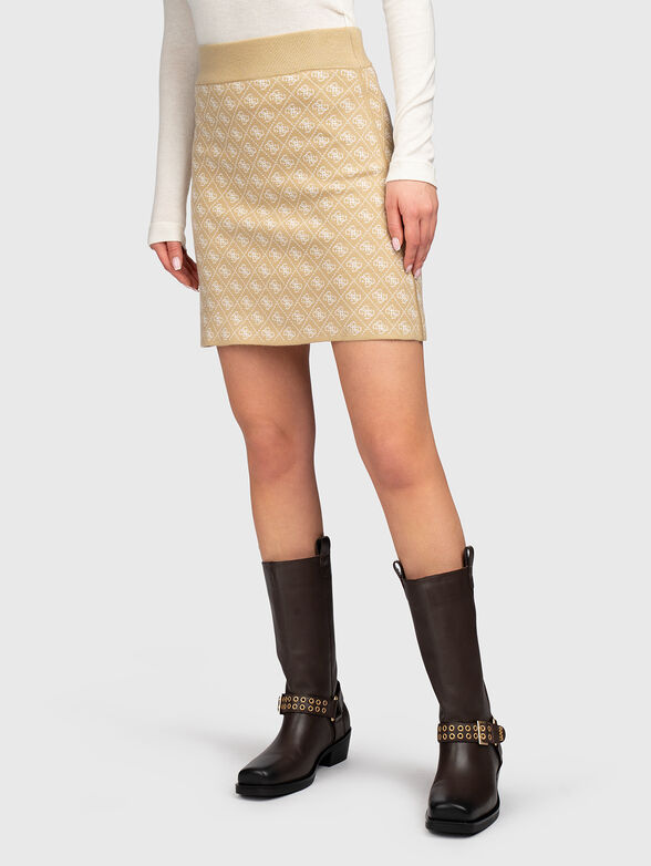 Mini skirt with monogram logo - 1
