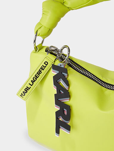 K/KNOTTED shoulder bag in lime color - 5