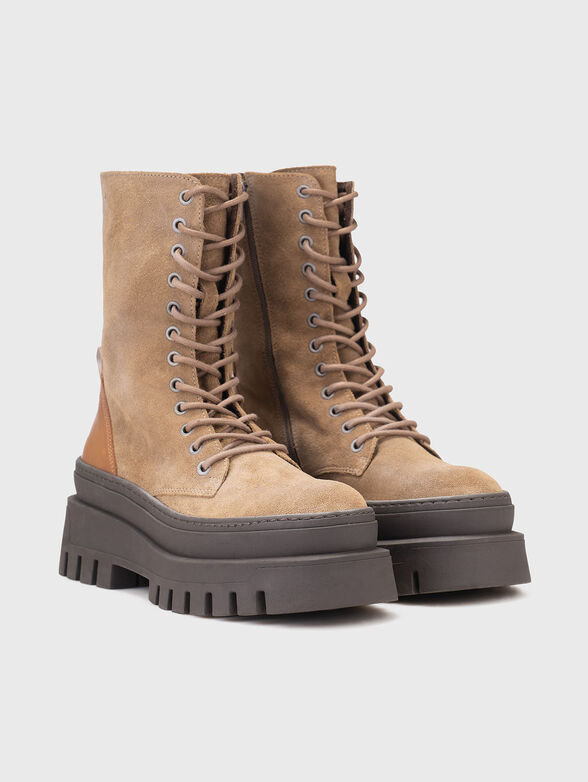 Suede boots with ties - 2