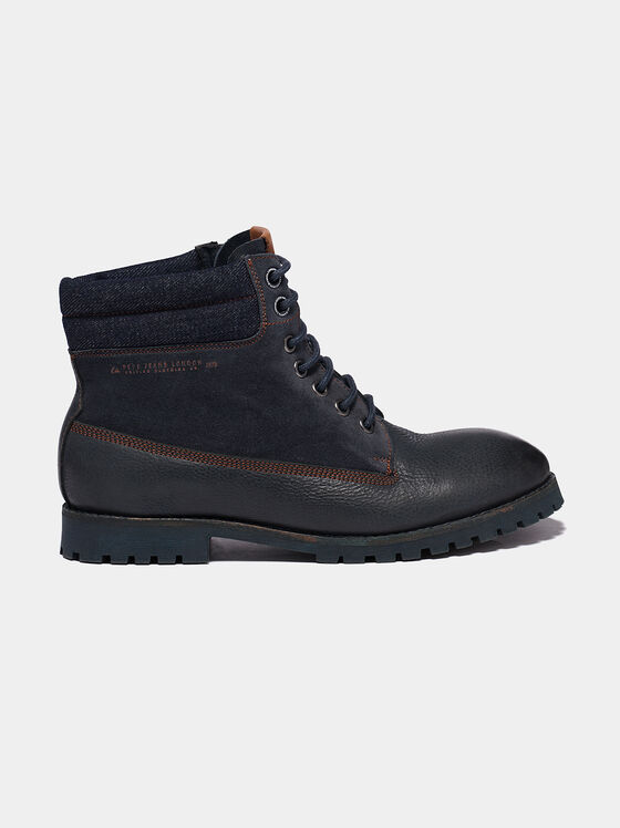 COMBAT DENIM Blue boots - 1