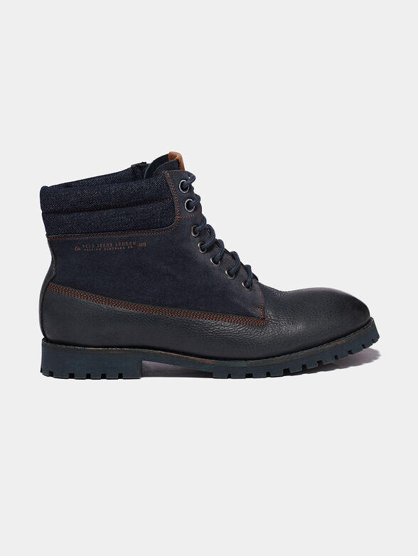COMBAT DENIM Blue boots - 1