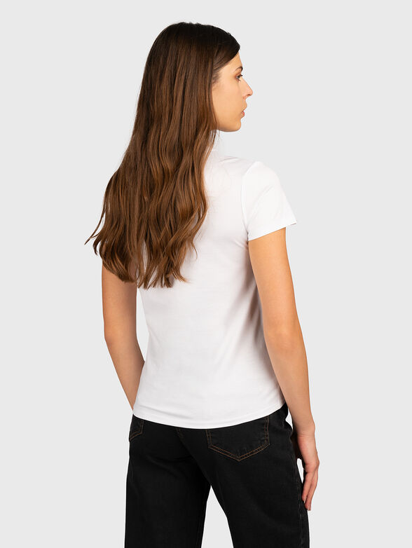 T-shirt with mini logo in beige - 2