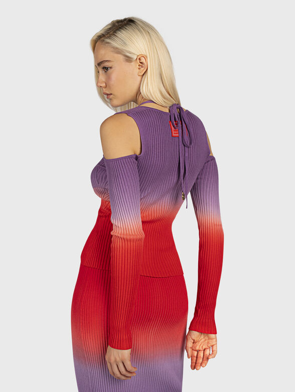 Ribbed sweater with accent shoulders - 2