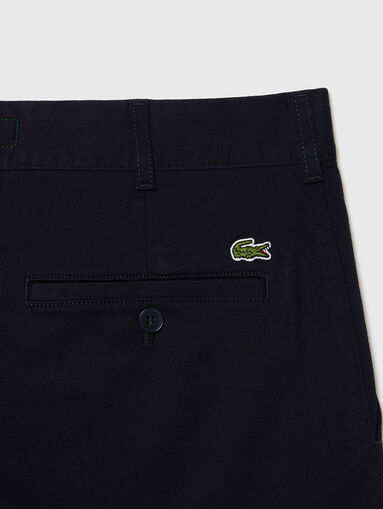 Shorts with logo embroidery in brown - 4
