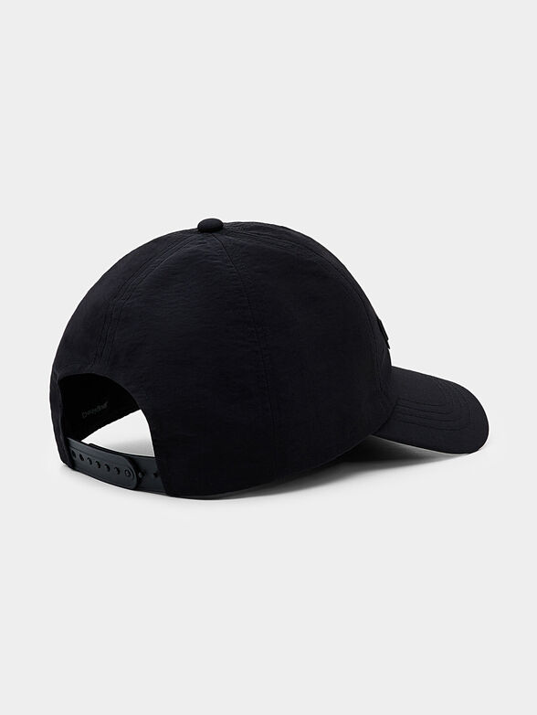 Black baseball cap with logo patch - 3