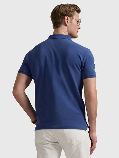 Cotton polo shirt with accent embroidery - 3