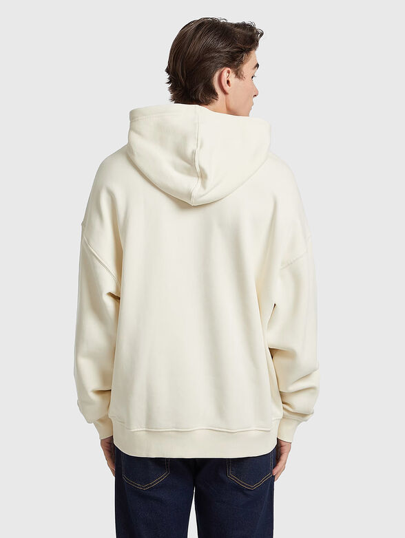Cotton sweatshirt with hood and logo detail - 3