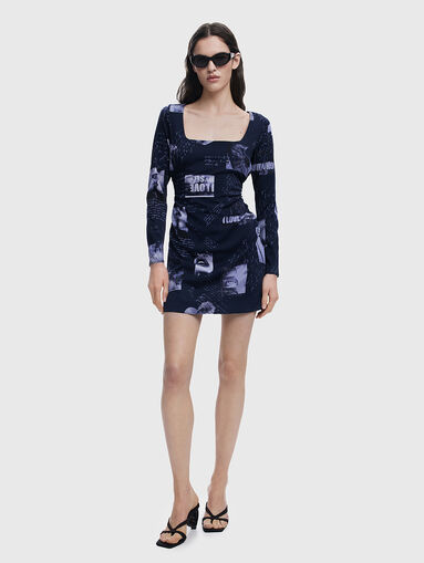 Long sleeve mini dress - 5