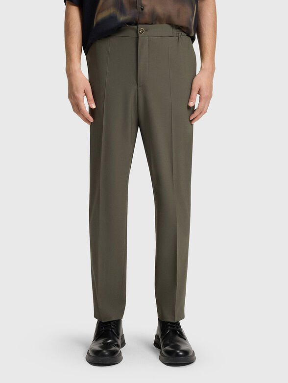 Straight wool trousers - 1