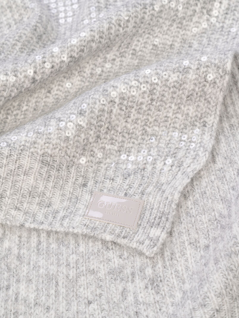 RILEY scarf in black with sequins - 3