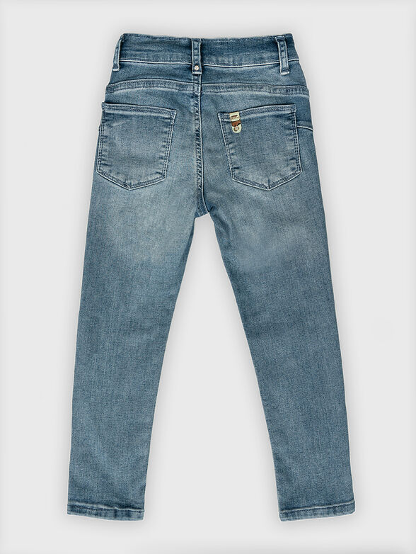 Jeans with rhinestone logo - 3