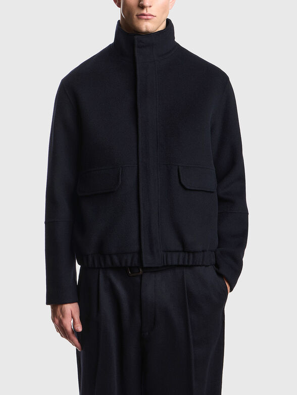 Wool jacket with removable lining - 1