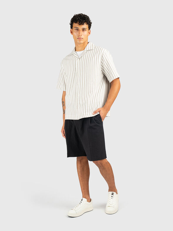 Oversized cotton-blend shirt - 1