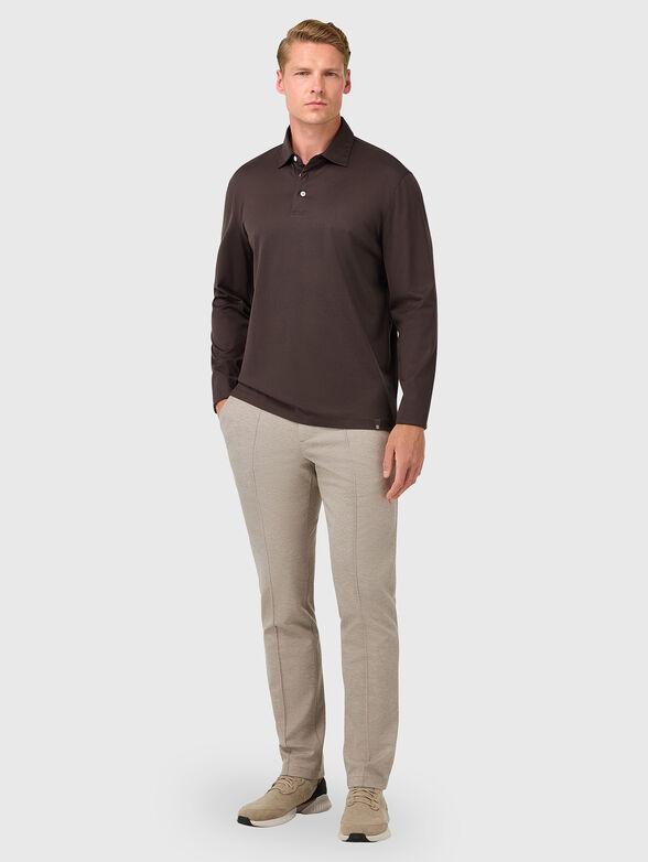 Viscose blend trousers with elastic waist - 4