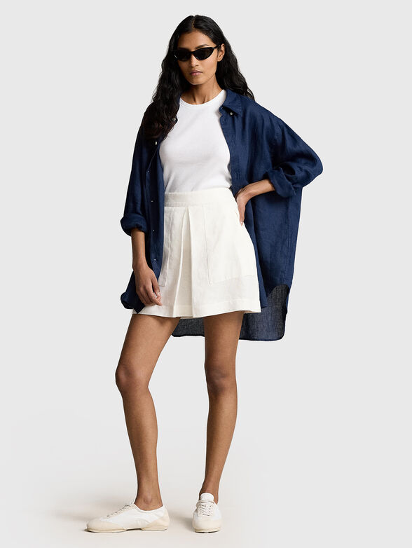 Linen mini skirt - 4