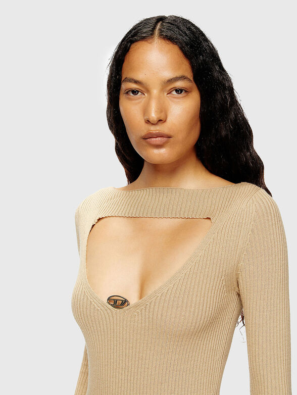M-OLONI ribbed wool midi dress - 3