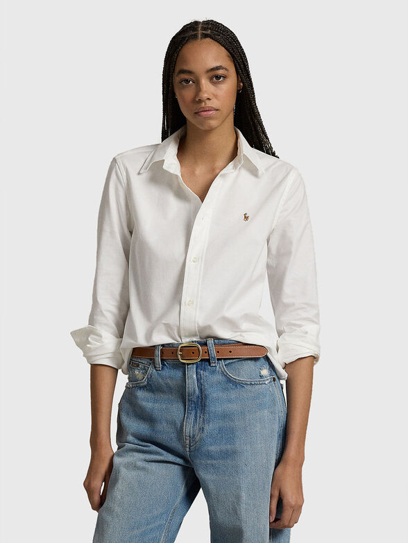 Shirt with logo embroidery - 1