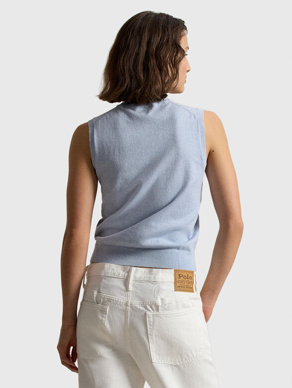 Cropped sweater in blue - 3