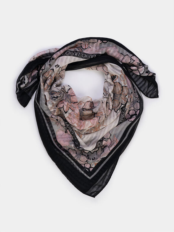 Scarf with floral print  - 1
