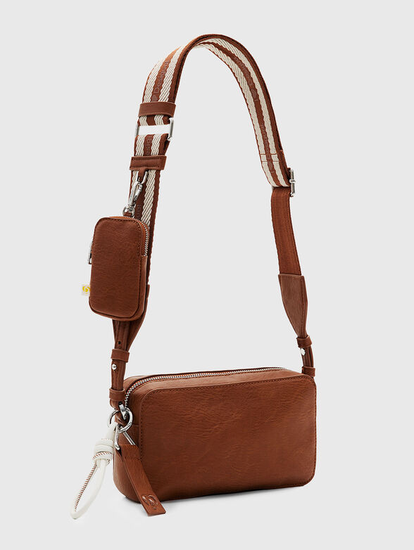 Embossed logo black crossbody bag - 3