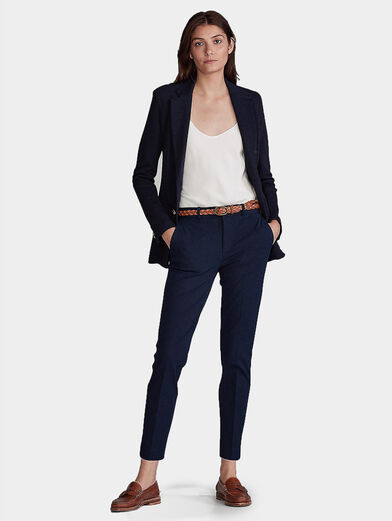 Cropped trousers in navy blue - 1