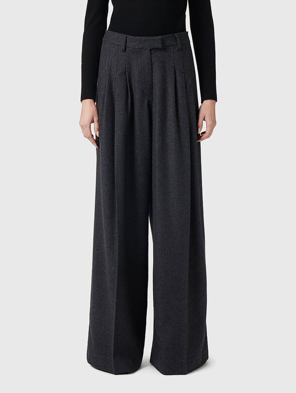 Wool blend woven trousers - 1