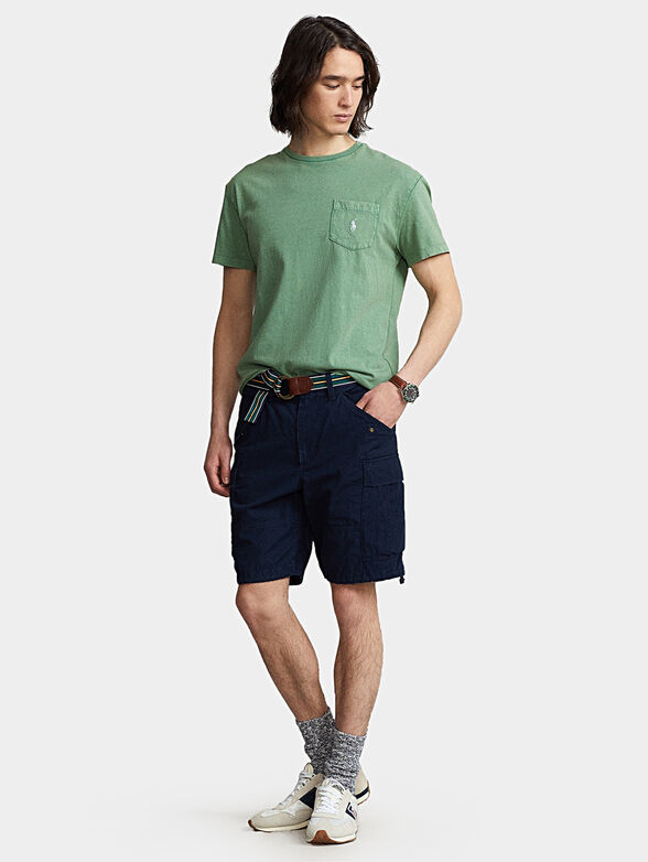 Blue cargo shorts - 4