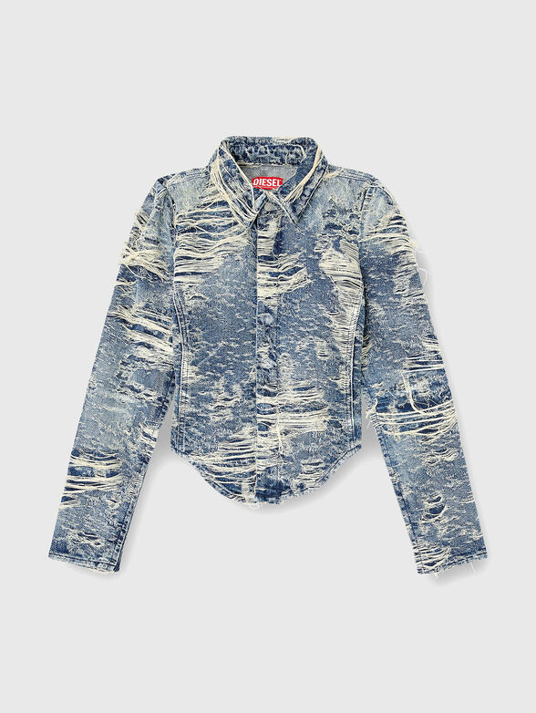 DE-MADELINE-FSG denim shirt with rips - 4