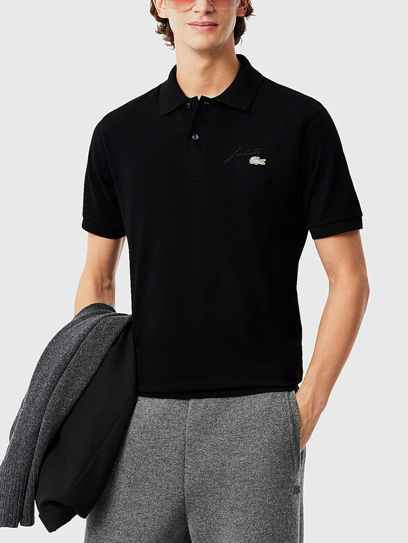 Short sleeve cotton polo shirt - 1