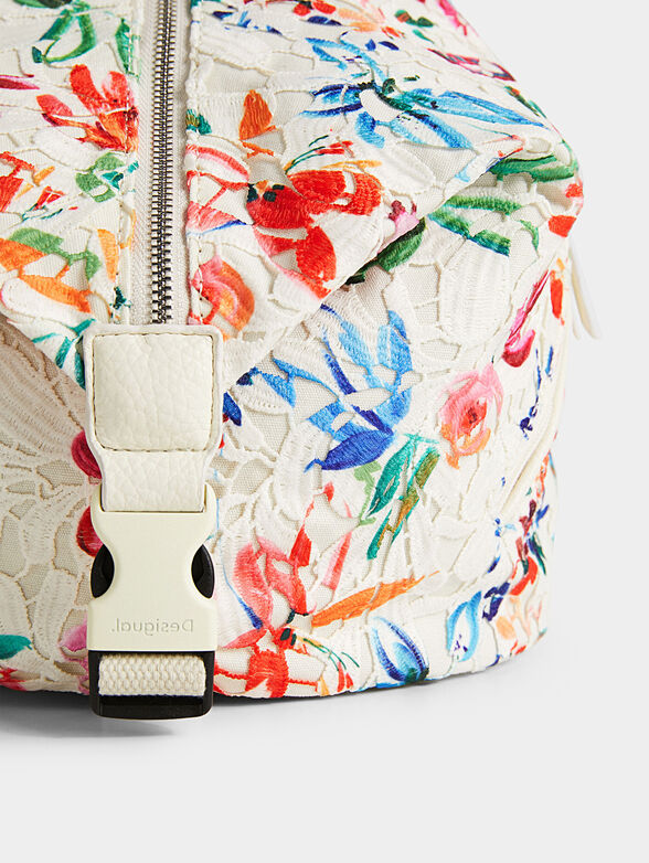 VIANA backpack with lace and floral print - 6