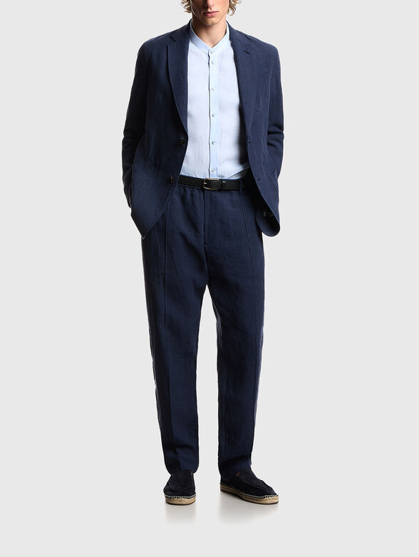 Single-breasted linen jacket - 2