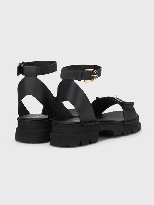 Black leather shoes - 3