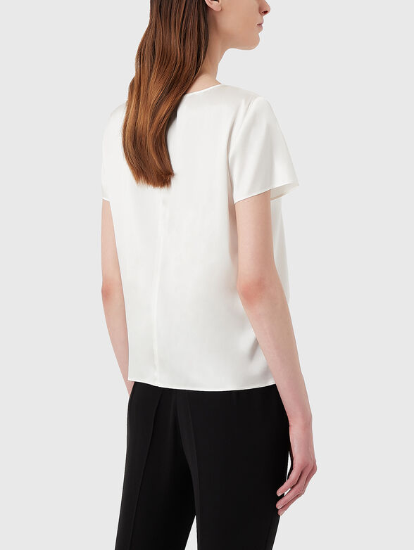 Short sleeved silk blouse - 3