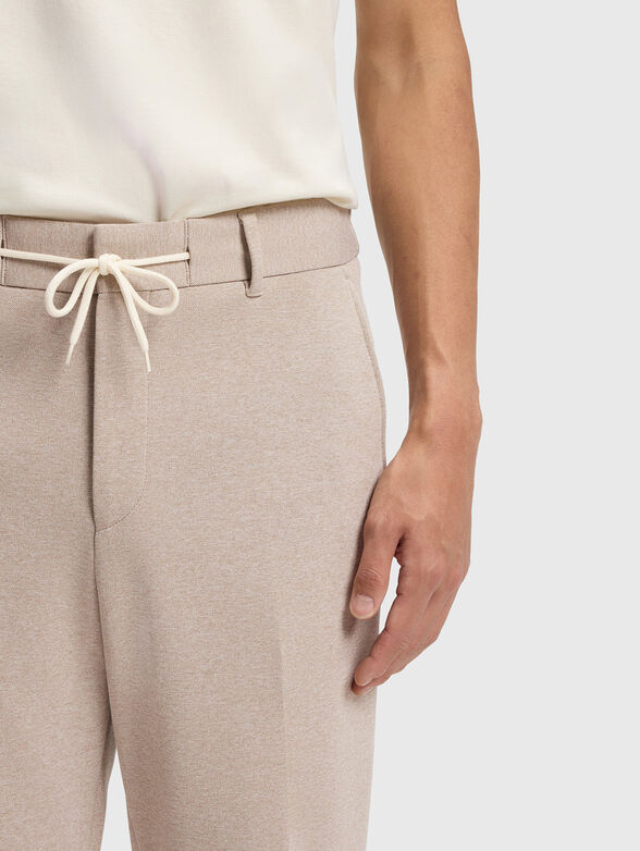 Slim fit trousers with ties - 3