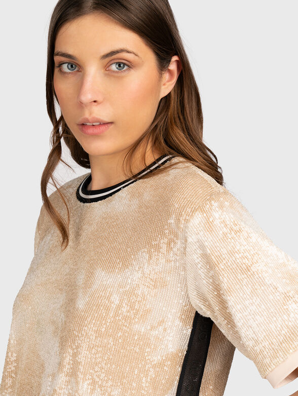 Sweatshirt with appliquéd sequins - 4