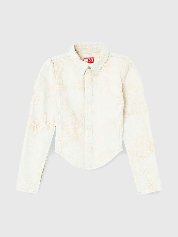 DE-MADELINE-FSG denim shirt with rips - 4