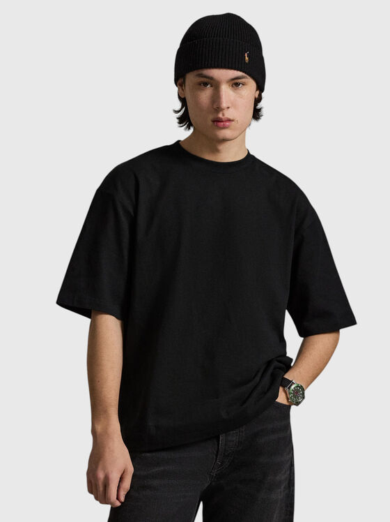 Черна тениска от памук - 1