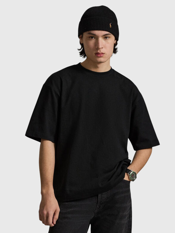 Black cotton T-shirt - 1