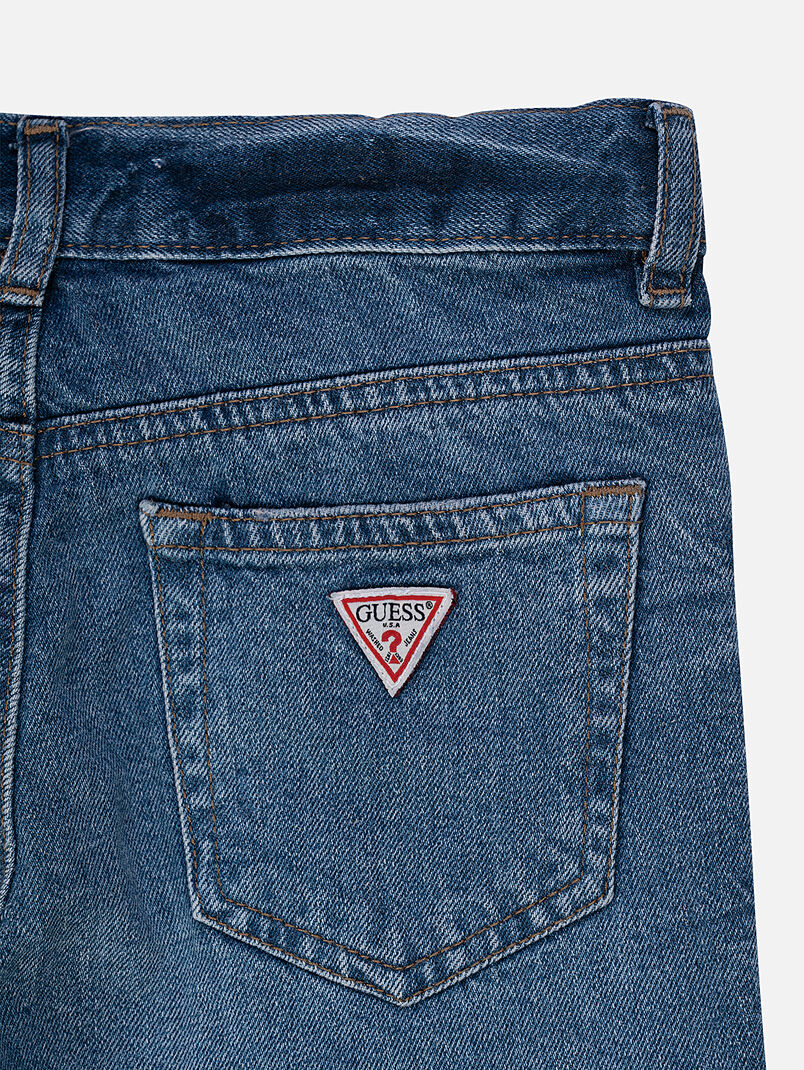 Denim shorts with distressed effect - 3