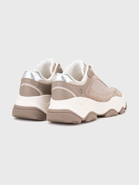 Leather sports shoes with suede details - 3