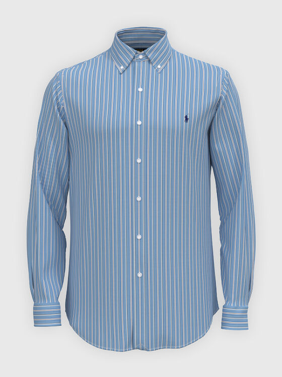 Striped cotton poplin shirt - 1