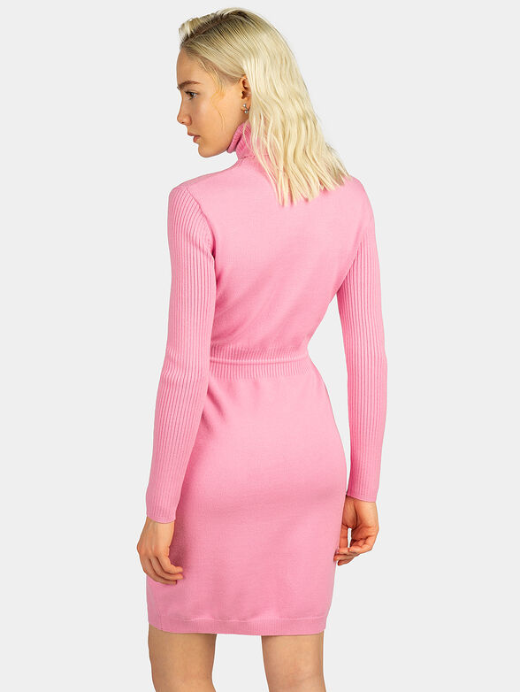 Black knitted turtleneck dress  - 3