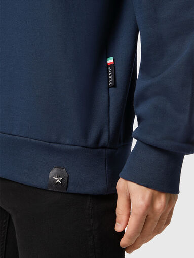 GOTHIC P round neck swetshirt in black - 5