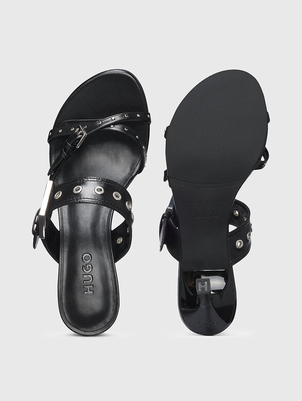 Heeled sandals with logo - 5